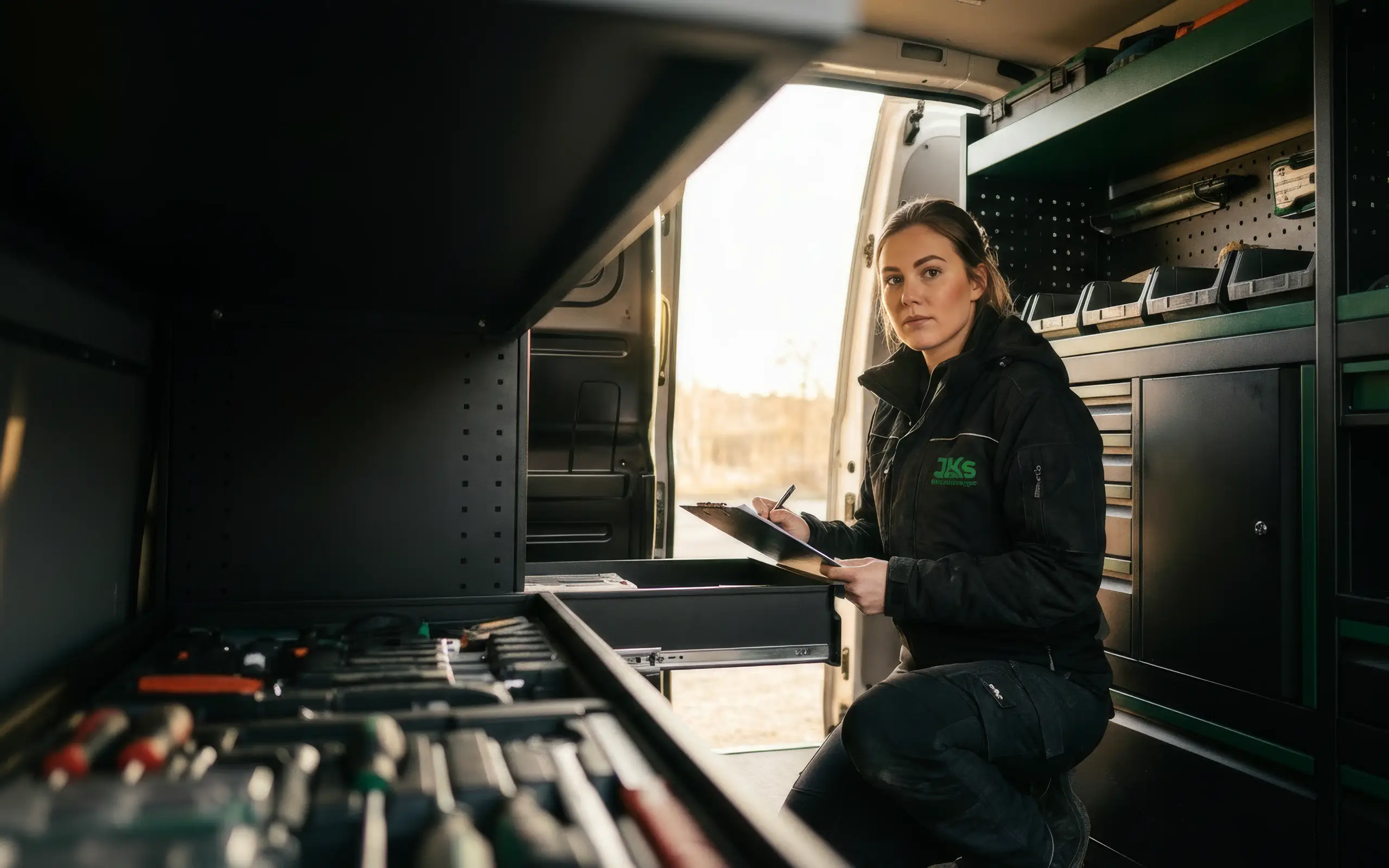 Professionell bilinredning för servicebilar